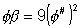 phi beta = 9(phi#)^2