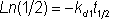 Ln(0.5) = -kd1t(1/2)