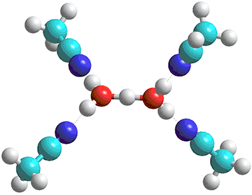 H5O2+ in acetonitrile solution