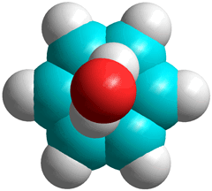 Optimized positioning of H2O with benzene