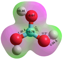 Boric acid, B(OH)<sub>3</sub>