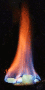Burning methane clathrate, courtesy of the U.S. Geological Survey