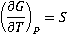 Change in Gibbs free energy with temperature at constant pressure is the entropy