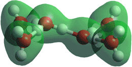 ab initio H13O6+structure using the 6-31G** basis set. side on