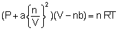 {(P+a{n/V}^2)(V-nb)=nRT